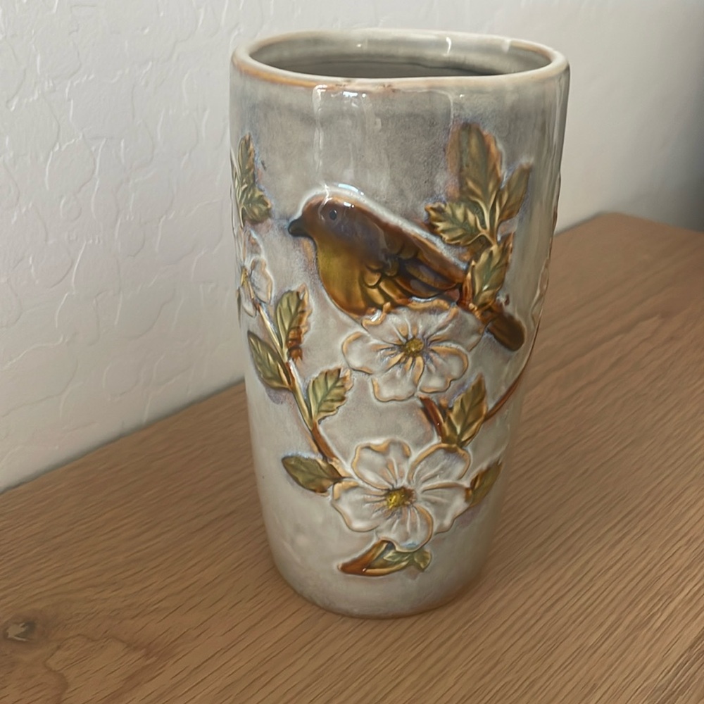 Burton Bird Vase - nice heavy ceramic